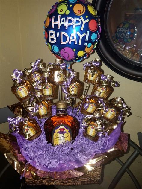 When it comes to gift baskets centered around love, candy may many people put little cuddly teddies into love gift baskets, or other sentimental items such as. Liquor birthday baskets | Liquor gifts, Liquor bouquet ...