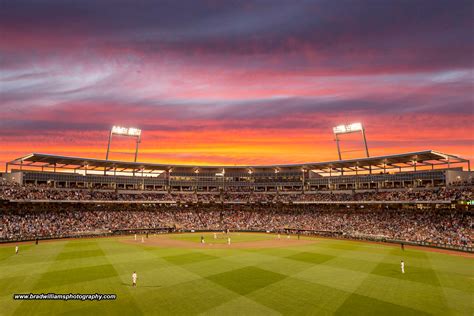 Baseball Sunset Two Charles Schwab Field Omaha Td Ameritrade Park