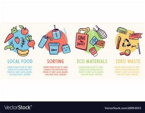 Eco Friendly Lifestyle Infographic Template Vector Image