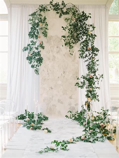 Elegant Garden Inspired Indoor Wedding Ideas Once Wed Greenery
