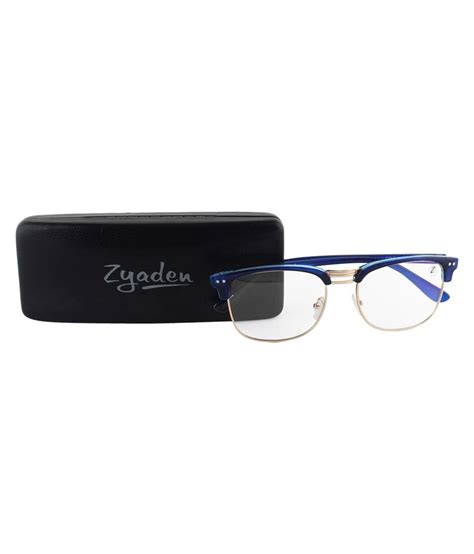 zyaden blue anti glare metal frame eyeglasses for men buy zyaden blue anti glare metal frame