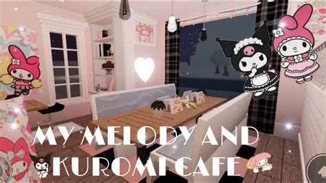 🧸☾my Melody And Kuromi Cafe☽🧸roblox Bloxburg Café Build Youtube