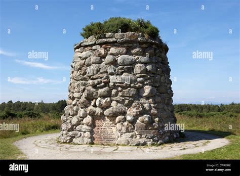 The Memorial Cairn On Culloden Moor Battlefield Site Highlands Scotland