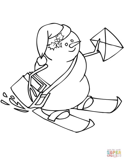 A few of our coloring pages even help kids become familiar. Snowman Postman coloring page | Free Printable Coloring Pages
