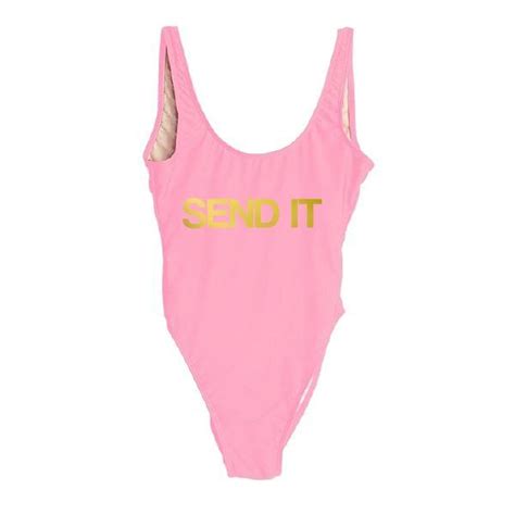 ravesuits [pink] send it one piece [gold] swimsuit ravesuits