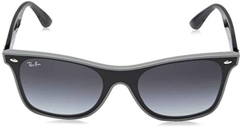 Ray Ban Blaze Wayfarer Square Sunglasses Grey Demi Shiny