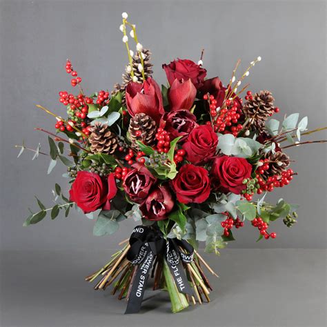Red Christmas Bouquet The Flower Stand Chelsea
