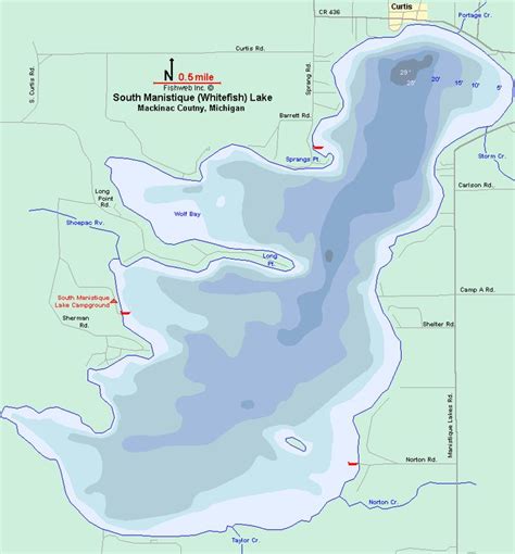 South Manistique Whitefish Lake Mackinac County Curtis Michigan