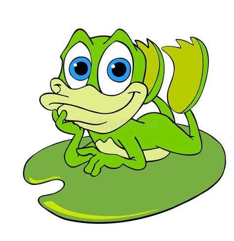 Cute Frog On A Lily Pad Stock Illustration Cute Frogs Frog Clip Art