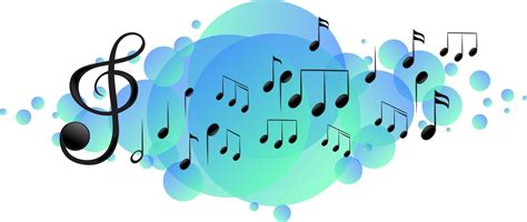 Musical Melody Symbols On Bright Blue Splotch 2906611 Vector Art At