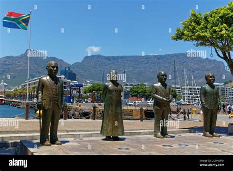 Cape Town South Africa Dec 3 2015 Statues Of South African Nobel