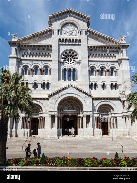 The Cathedral Of Our Lady Immaculate Monte Carlo Monaco Stock Photo