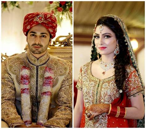 Danish And Ayeza Ayeza Khan Wedding Nikah Dress Fashion