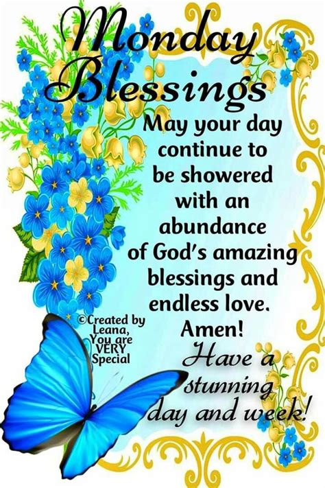 Monday Blessings Monday Good Morning Quotes Monday Blessings Et