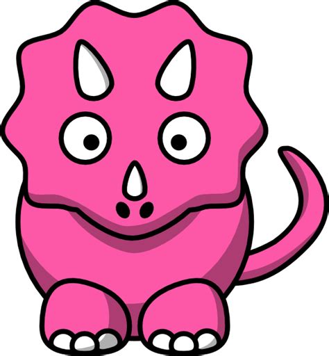 Light Pink Triceratops Clip Art At Vector Clip Art Online