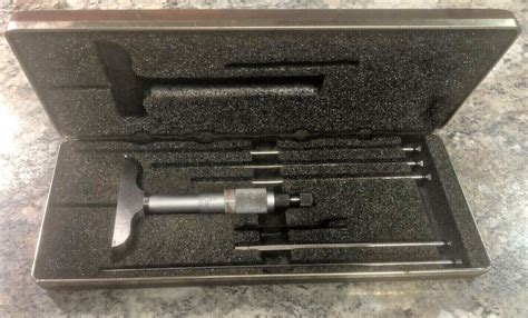 Starrett 449 0 6 Depth Micrometer Gage Non Rotating Blades Machinist