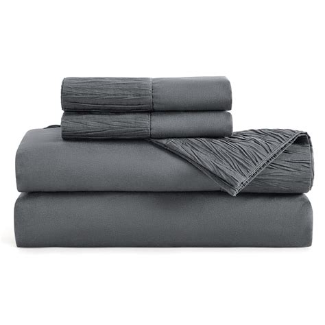 Bedsure Twin Xl Sheet Sets For College Dorm Grey Soft 1800 Extra Long