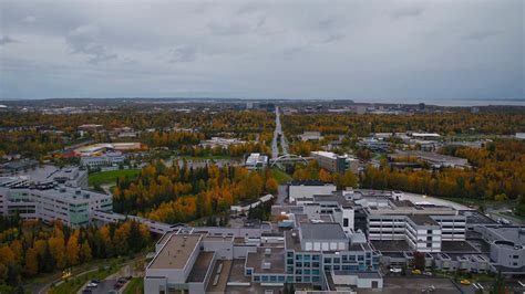 Aerial Alaska Anchorage Fall Colors Stock Footage Sbv 318425028