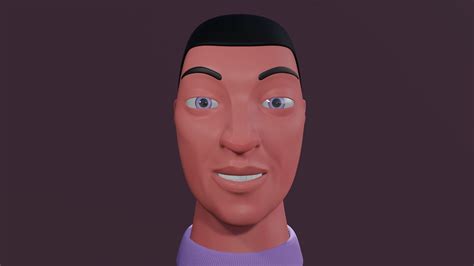 Male Character Head 3d Model Animated Cgtrader