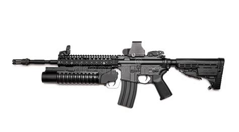 M4a1 Assault Rifle With Grenade Launcher Stock Photo