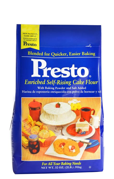 Self rising flour (cracker barrel uses white lily brand) 1/3 c. Presto Self Rising Cake Flour 2 Lb - Reily Products
