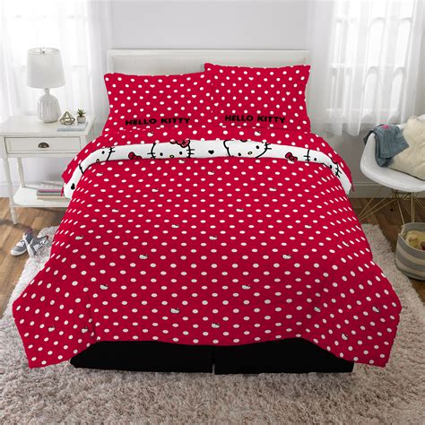 Hello Kitty Kids Full Bed In A Bag Comforter Sheet Set And Bonus Tote