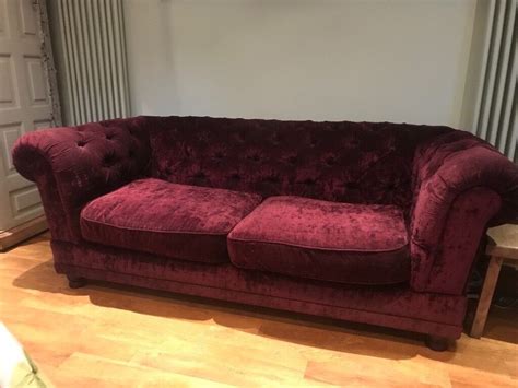 Burgundy Velvet Chesterfield Sofa Entries Variety