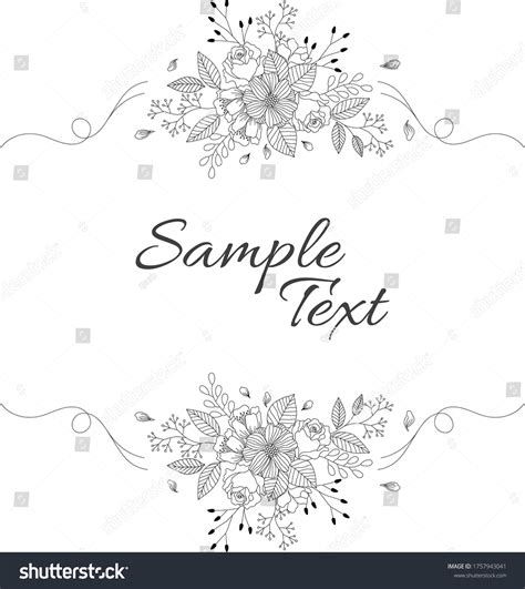 Vector Illustration Hand Drawn Floral Frame Stock Vector Royalty Free