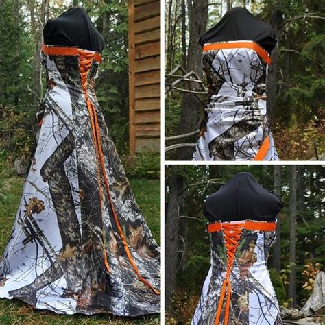Looking for the wedding dress of your dreams? White camo wedding dress | Camo wedding dresses, Orange ...