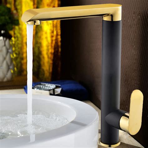 3 Colors Basin Faucets Brass Faucets Black Golden Finished Bathroom