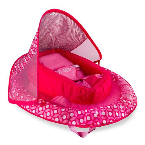 35.5 inch x 18.3 inch x 47 inch Swimways Baby Infant Spring Float Canopy - Pink | Kids ...