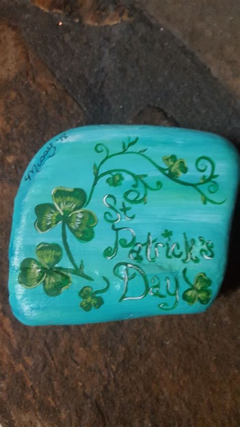 St Pattys Day Painted Rock Painted Rocks By Melissa