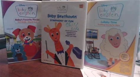 Lot 3 Disney Baby Einstein Dvds Babys Favorite Places Beethoven Lullaby