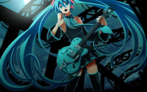 Fondos De Pantalla Ilustración Anime Chicas Anime Guitarra