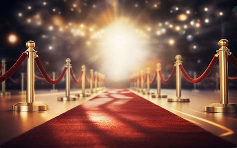 Premium Ai Image Red Carpet Rolling Out In Front Of Glamorous Movie