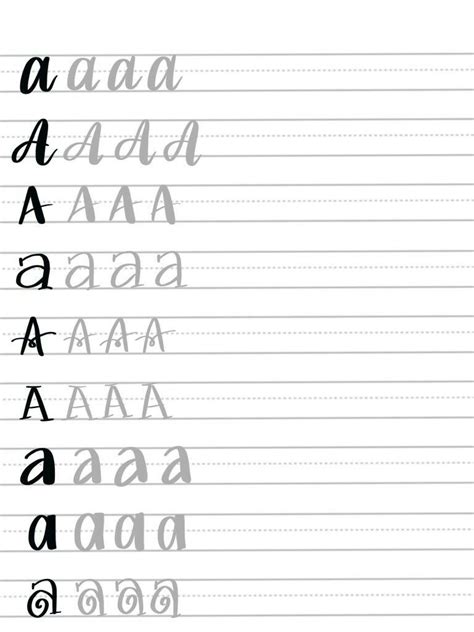 Plantilla Trazos Lettering Imprimibles Lettering Letras Del Alfabeto