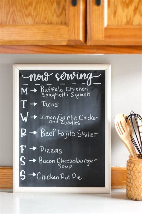 Diy Chalkboard Menu For Meal Planning In 2020