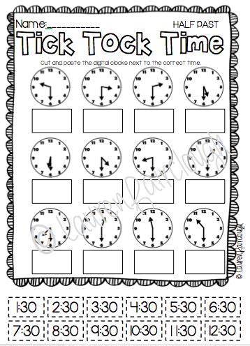 Telling time mega pack for first and second grade. Full of maths games