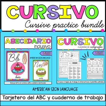 Get it as soon as wed, apr 1. Cursive alphabet practice BUNDLE in SPANISH by Hablemos el ...