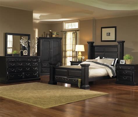 Antique mahogany bedroom set, empire case goods jamestown ny. Torreon Antique Black Panel Bedroom Set from Progressive ...