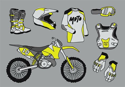 Download Motocross Starter Pack Doodle Vector Illustration Vector Art Choose From Over A