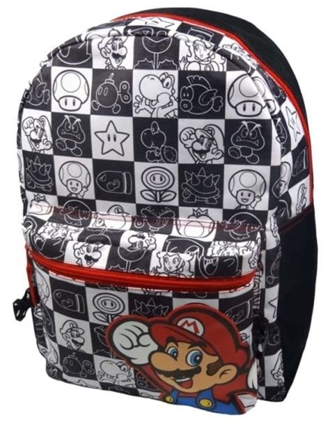 Nintendo Bags Nintendo Super Mario Backpack Blackwhite Boutique