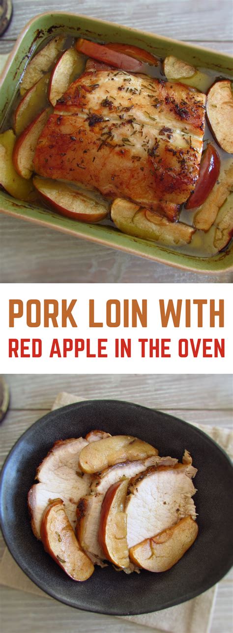 Sheet pan roasted pork tenderloin. Pork loin with red apple in the oven | Recipe | Food, Pork ...