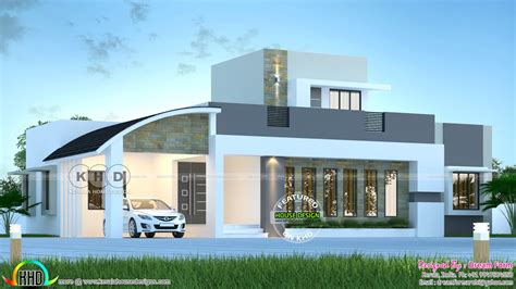 2000 Sq Ft Contemporary Single Floor House Kerala Home Design And