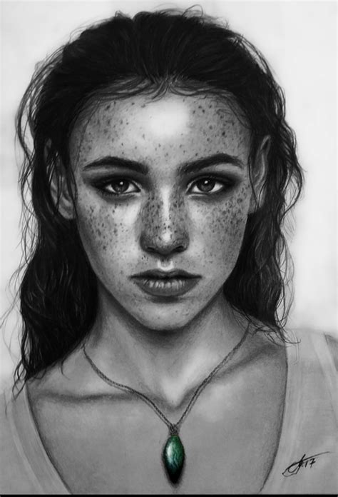 My Freckles Drawing Graphite 12x14 Art Girl Face Drawing Drawings