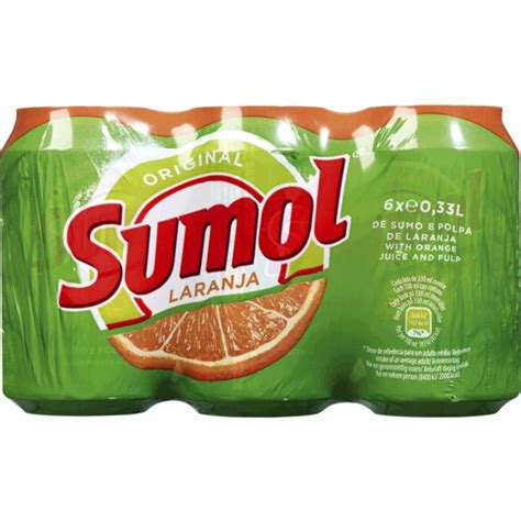 Comprar Refrigerante De Laranja Com Gás Pack 6 Lata 33 Cl · Sumol