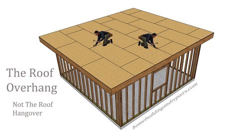 The roof is slanted so you will need to put your photocell on the side of the roof where the sun is shining. How to Build Shed Roof with Overhang - Low Sloping Roof ...