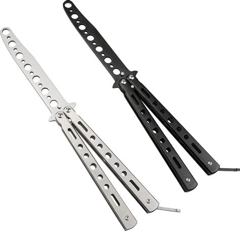 Amazon Com Butterfly Knife Pack Butterfly Knife Trainer Practice Tool Steel Metal