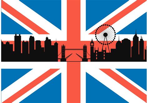Free British Flag With London Cityscape Vector 89805 Vector Art At Vecteezy