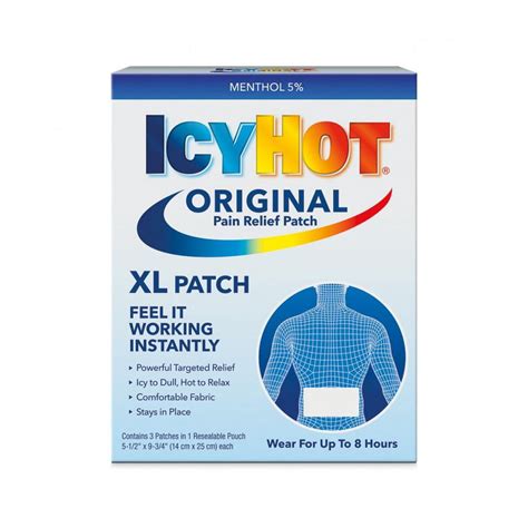 Icy Hot Medicated Xl Backpatch 3 Ct No Mess Pain Relief Walmart